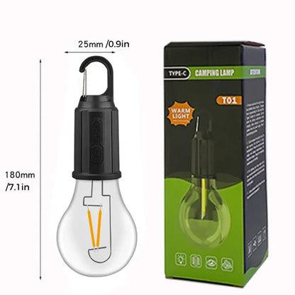 ✨Limited Time Offer ✨Outdoor Camping Hanging Type-C Charging Retro Bulb Light